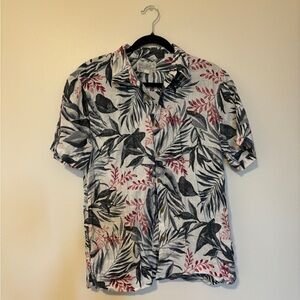 Lucky Brand Floral Hawaiian Button Up Shirt